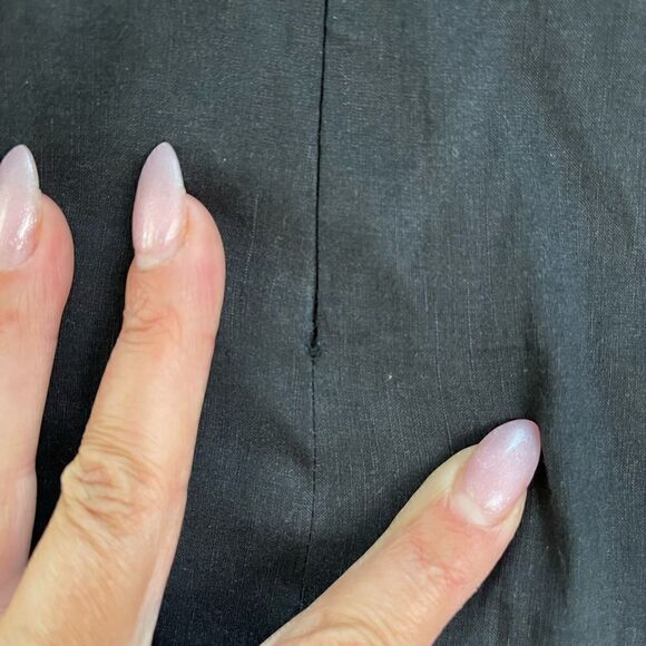 ZARA Linen Blend Strappy Mini Dress || SZ XS || Black - Picture 13 of 15